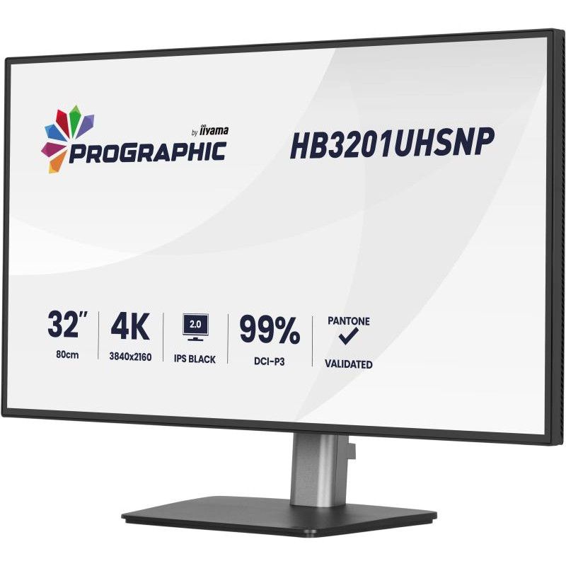 iiyama ProGraphic HB3201UHSNP-B1 écran plat de PC 80 cm (31.5") 3840 x 2160 pixels 4K Ultra HD Noir · Moniteur · Informat ... (image 4)
