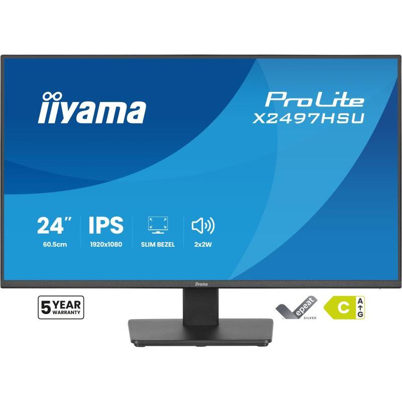 iiyama ProLite X2497HSU-B1 écran plat de PC 60,5 cm (23.8") 1920 x 1080 pixels Full HD LED Noir · Moniteur · Informat Syst... (image 4)