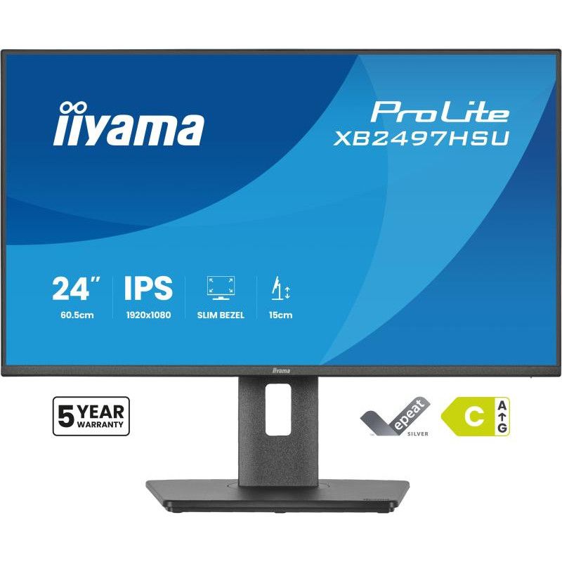 iiyama ProLite XB2497HSU-B1 écran plat de PC 60,5 cm (23.8") 1920 x 1080 pixels Full HD LED Noir · Moniteur · Informat Sys... (image 2)