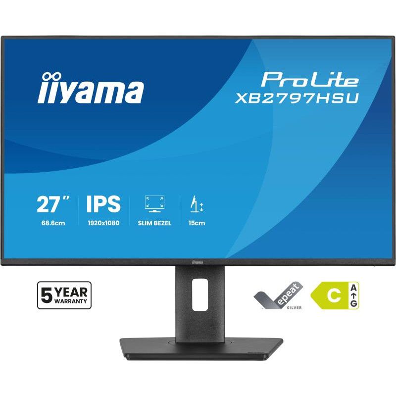 iiyama ProLite XB2797HSU-B1 écran plat de PC 68,6 cm (27") 1920 x 1080 pixels Full HD LED Noir · Moniteur · Informat Syste... (image 2)
