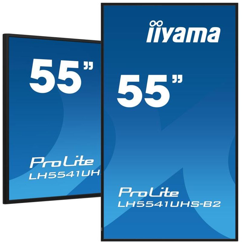 iiyama LH5541UHS-B2 Écran d'affichage dynamique En forme de kiosk 138,7 cm (54.6") LCD 500 cd/m² 4K Ultra HD Noir Intégré ...