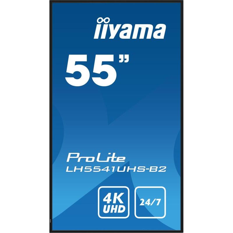 iiyama LH5541UHS-B2 Écran d'affichage dynamique En forme de kiosk 138,7 cm (54.6") LCD 500 cd/m² 4K Ultra HD Noir Intégré ... (image 3)