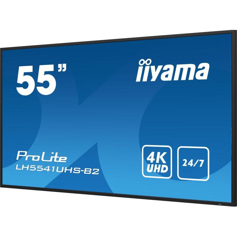iiyama LH5541UHS-B2 Écran d'affichage dynamique En forme de kiosk 138,7 cm (54.6") LCD 500 cd/m² 4K Ultra HD Noir Intégré ... (image 7)