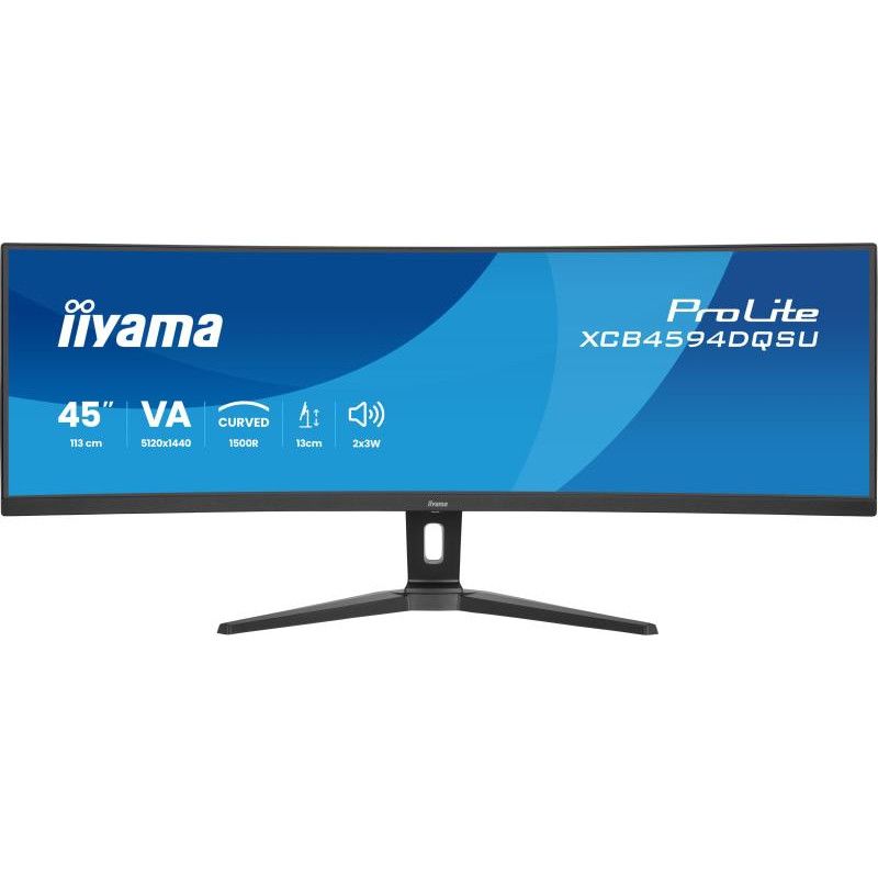 iiyama ProLite XCB4594DQSU-B1 écran plat de PC 113 cm (44.5") 5120 x 1440 pixels Dual QHD LED Noir · Moniteur · Informat S...