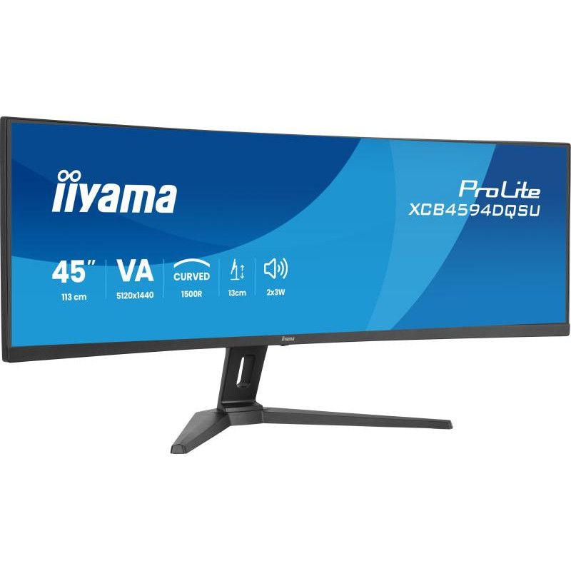 iiyama ProLite XCB4594DQSU-B1 écran plat de PC 113 cm (44.5") 5120 x 1440 pixels Dual QHD LED Noir · Moniteur · Informat S... (image 2)