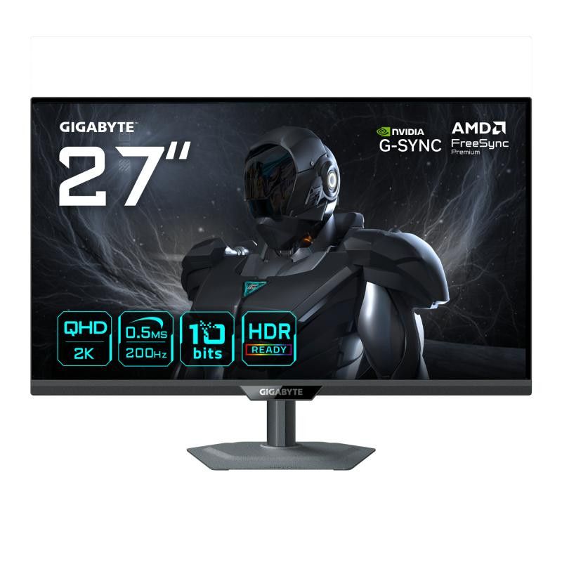 GIGABYTE G27Q20 Moniteur Gaming 27 QHD - 2560 x 1440, 200Hz, 0.5ms, G-Sync Compatible, FreeSync Premium, HDR10, HDMI 2.0, ...