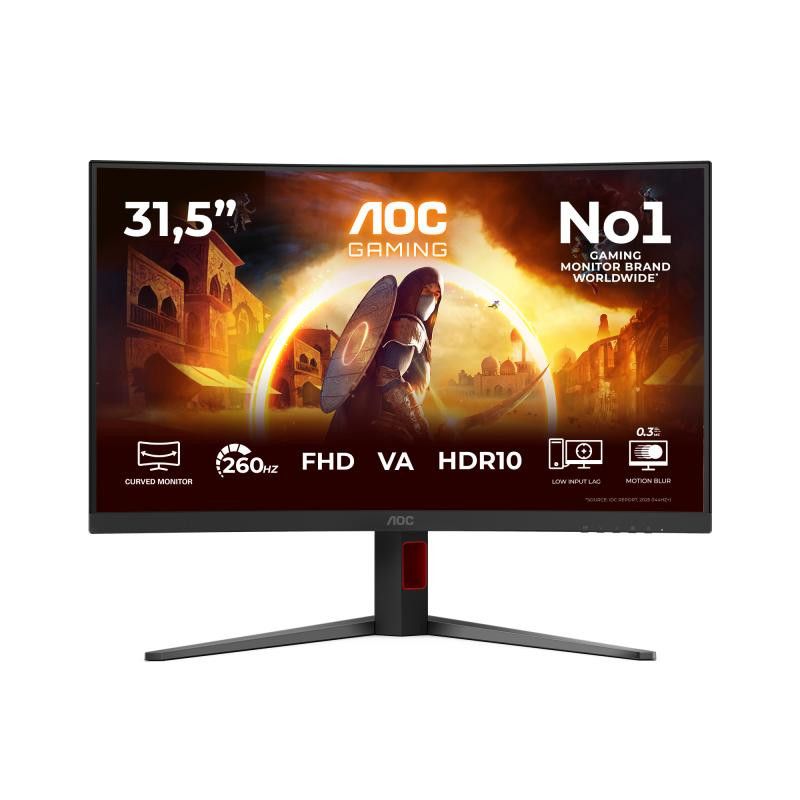 AOC G4 C32G4Z écran plat de PC 80 cm (31.5") 1920 x 1080 pixels Full HD LCD Noir, Rouge · Moniteur · Informat Systems Stra...