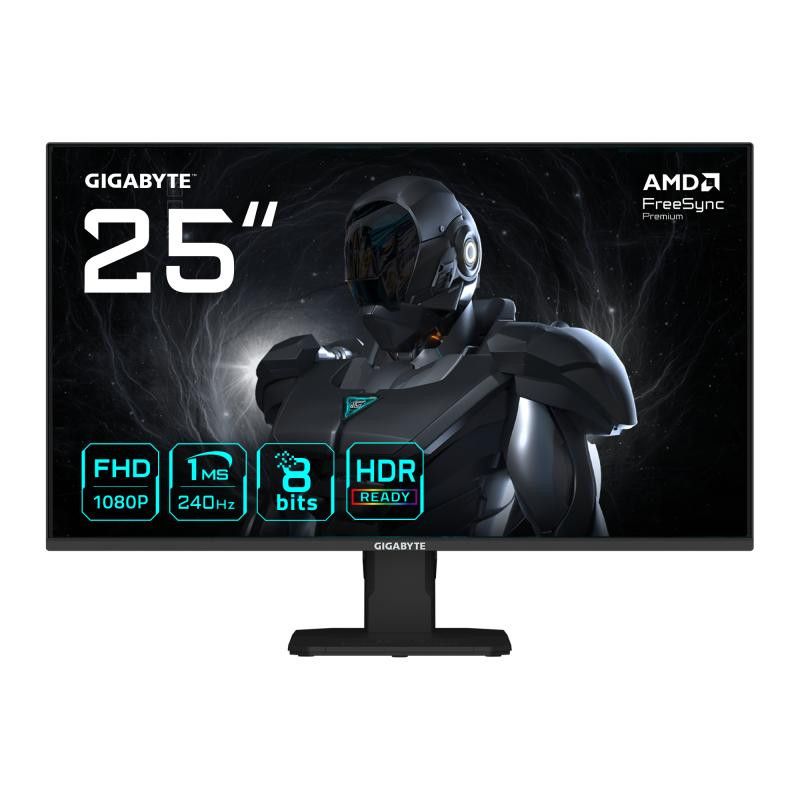 GIGABYTE GS25F2A Moniteur Gaming 25" FHD - 1920 x 1080, 240Hz, 1ms, 300 cd/m², Display HDR 10, HDMI 2.0, DisplayPort 1.4 ·...