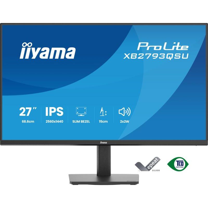 iiyama ProLite XB2793QSU-B1 écran plat de PC 68,6 cm (27") 2560 x 1440 pixels Quad HD LED Noir · Moniteur · Informat Syste... (image 2)
