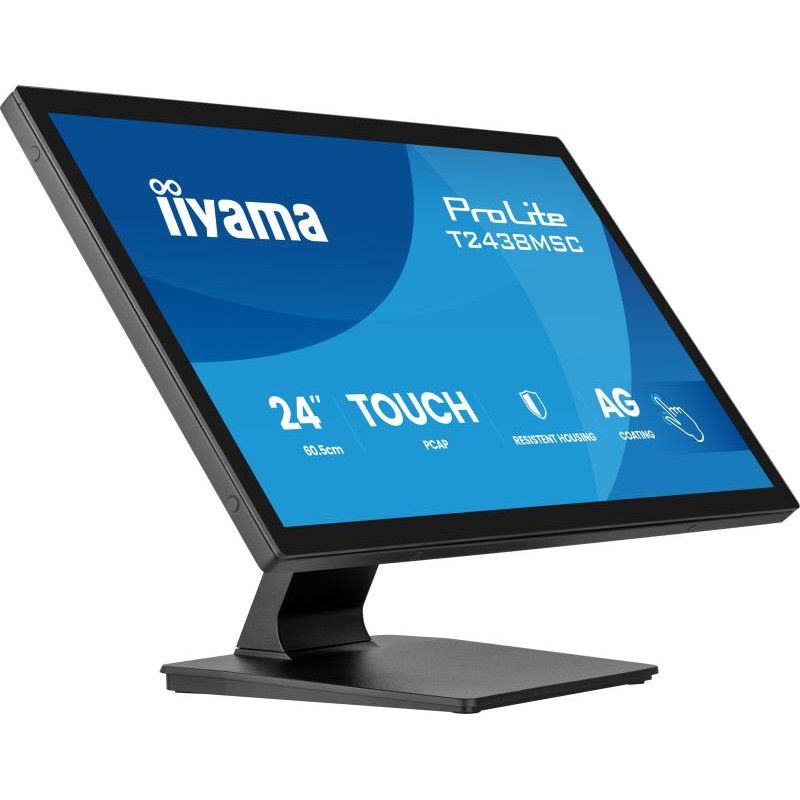 iiyama ProLite T2438MSC-B2 écran plat de PC 60,5 cm (23.8") 1920 x 1080 pixels Full HD LED Écran tactile Noir · Moniteur ·...