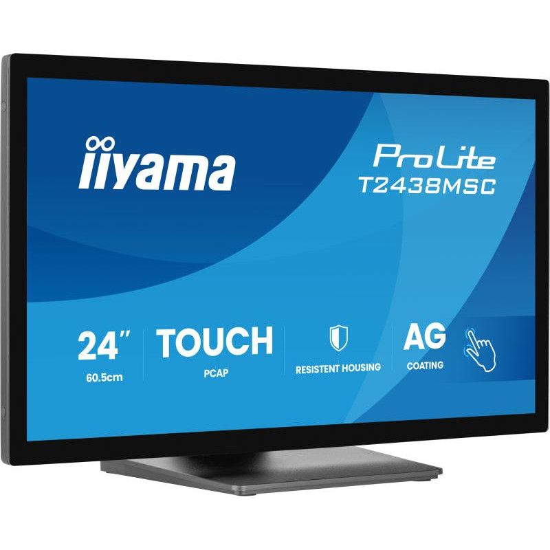 iiyama ProLite T2438MSC-B2 écran plat de PC 60,5 cm (23.8") 1920 x 1080 pixels Full HD LED Écran tactile Noir · Moniteur ·... (image 2)