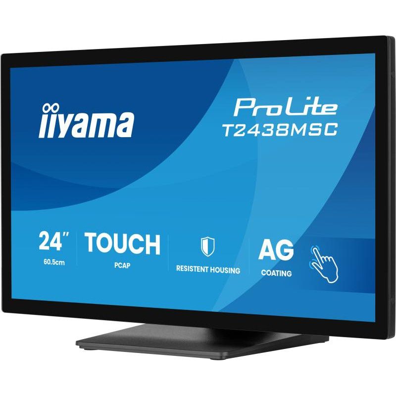 iiyama ProLite T2438MSC-B2 écran plat de PC 60,5 cm (23.8") 1920 x 1080 pixels Full HD LED Écran tactile Noir · Moniteur ·... (image 4)