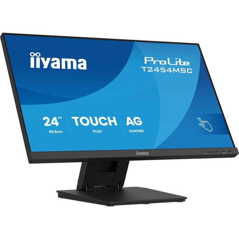 iiyama ProLite T2454MSC-B3AG écran plat de PC 60,5 cm (23.8") 1920 x 1080 pixels Full HD LED Écran tactile Multi-utilisate...