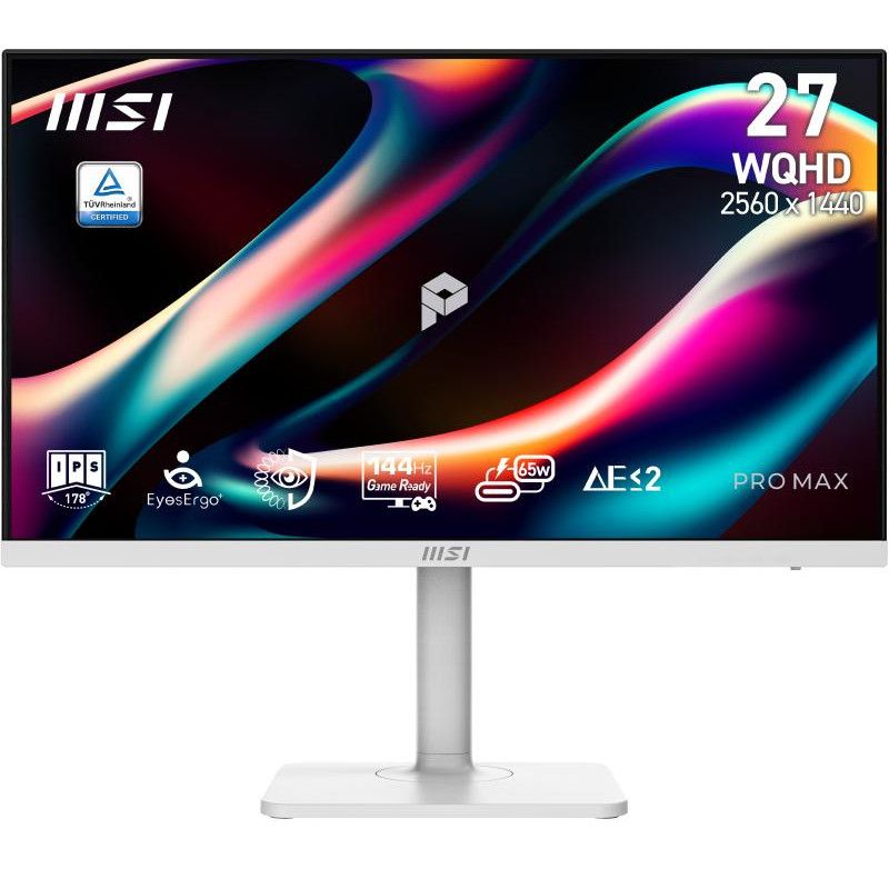 MSI PRO MAX 271QPHW E14 écran plat de PC 68,6 cm (27") 2560 x 1440 pixels Wide Quad HD LCD Blanc · Moniteur · Informat Sys...