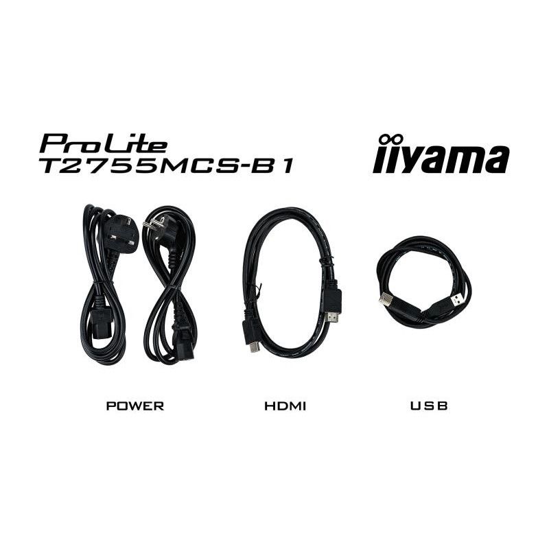 iiyama ProLite T2755MSC-B1 écran plat de PC 68,6 cm (27") 1920 x 1080 pixels Full HD LED Écran tactile Dessus de table Noi... (image 10)