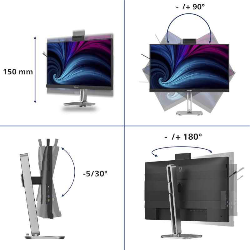 Philips 27B2U4601H/00 écran plat de PC 68,6 cm (27") 2560 x 1440 pixels · Moniteur · Informat Systems Strasbourg (image 3)