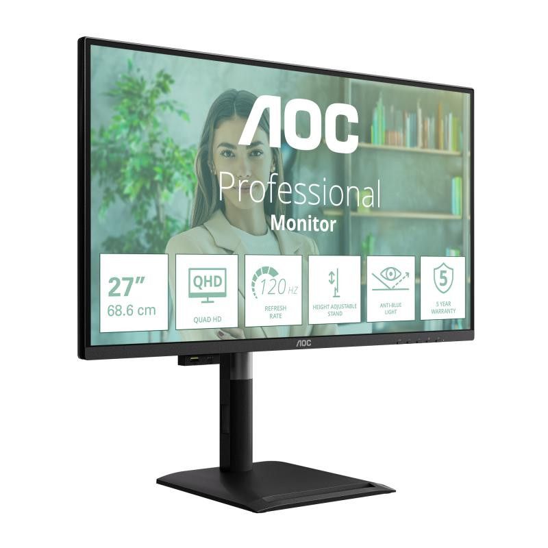 AOC Q27P4U écran plat de PC 68,6 cm (27") 2560 x 1440 pixels Wide Quad HD Noir · Moniteur · Informat Systems Strasbourg (image 3)