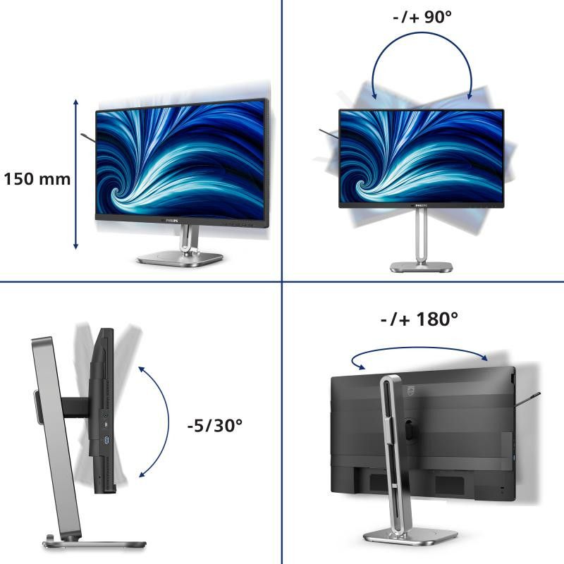 Philips 4000 series 24B2N4200/00 écran plat de PC 60,5 cm (23.8") 1920 x 1080 pixels Full HD LCD Gris · Moniteur · Informa... (image 5)