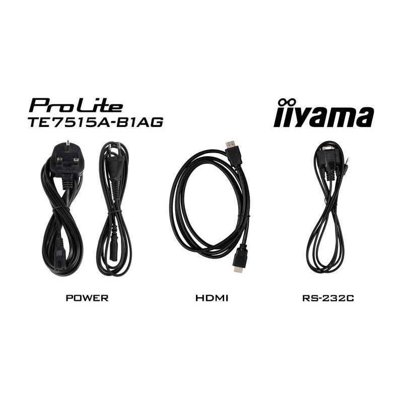 iiyama TE7515A-B2AG Écran d'affichage dynamique En forme de kiosk 190,5 cm (75") Wifi 550 cd/m² 4K Ultra HD Noir Écran tac... (image 16)