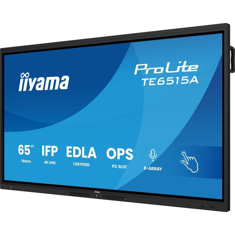 iiyama TE6515A-B2AG Écran d'affichage dynamique En forme de kiosk 163,8 cm (64.5") Wifi 550 cd/m² 4K Ultra HD Noir Écran t... (image 3)