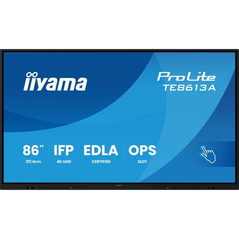 iiyama TE8613A-B2AG Écran d'affichage dynamique En forme de kiosk 2,17 m (85.6") Wifi 500 cd/m² 4K Ultra HD Noir Écran tac... (image 4)