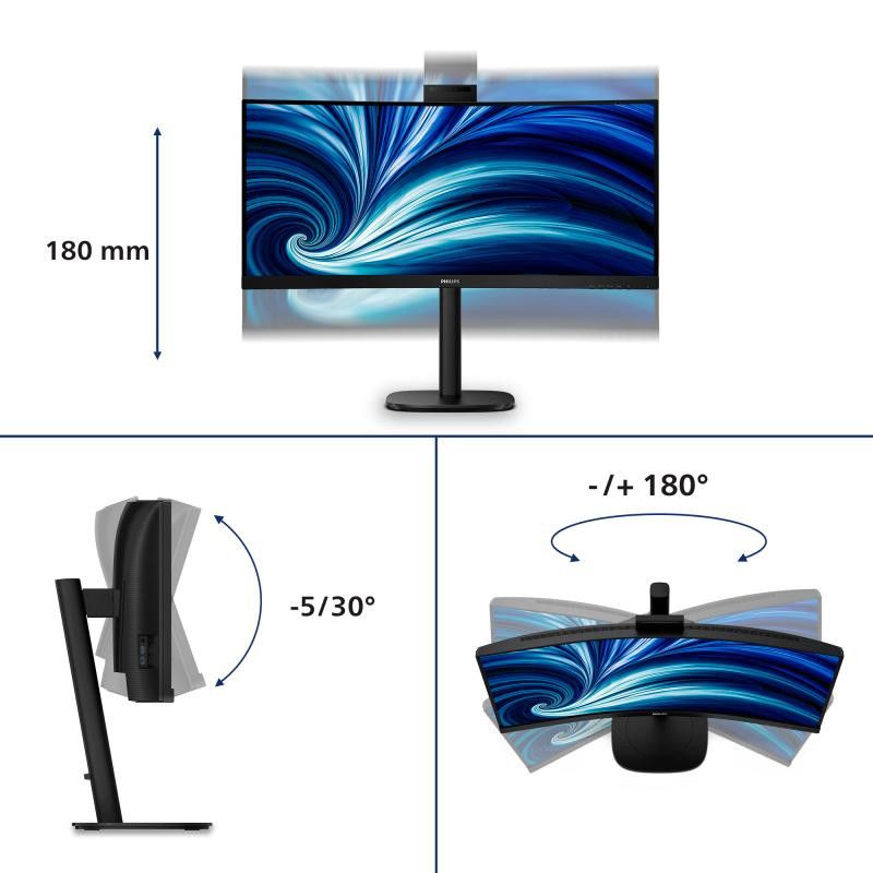 Philips 3000 series 34B2U3600CH/00 écran plat de PC 86,4 cm (34") 3440 x 1440 pixels Wide Quad HD LCD Noir · Moniteur · In... (image 5)