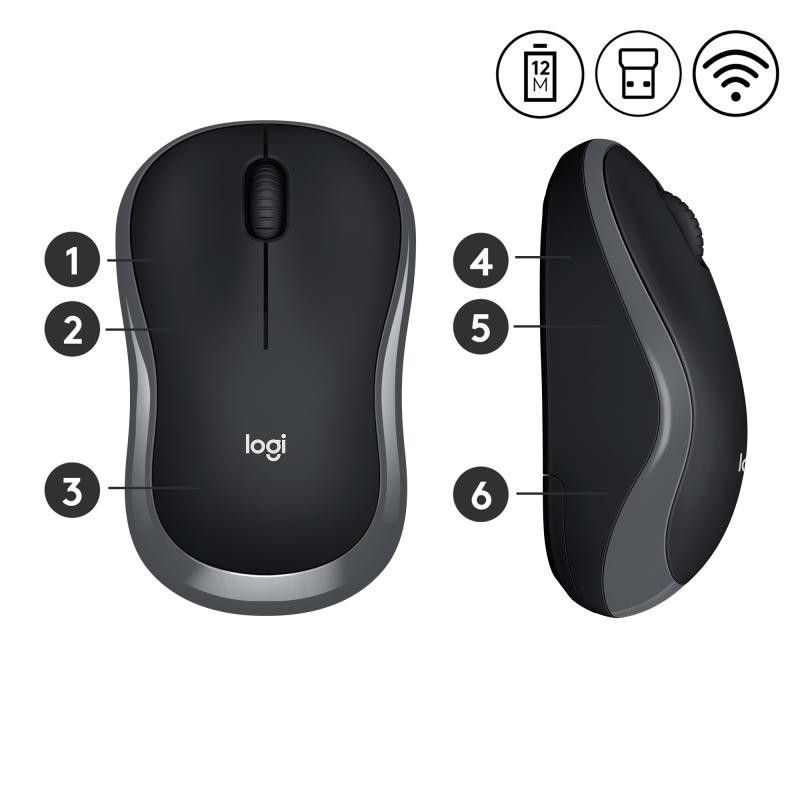 LOGITECH M185 Sans Fil USB Gris Retail · Souris PC · Informat Systems Strasbourg (image 4)