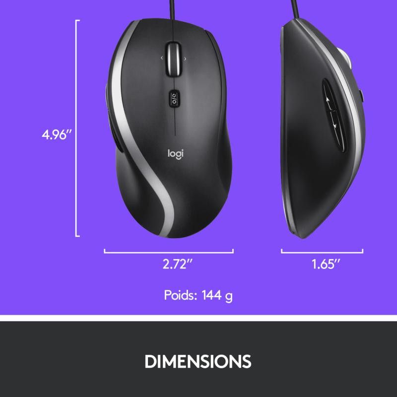 Logitech M500S Laser Filaire Noir - Souris · Souris PC · Informat Systems Strasbourg (image 12)