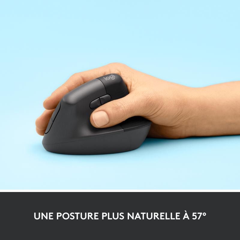 Logitech Souris LIFT RIGHT VERTICAL ERGO Bluetooth - Graphite · Informat Systems Strasbourg (image 11)