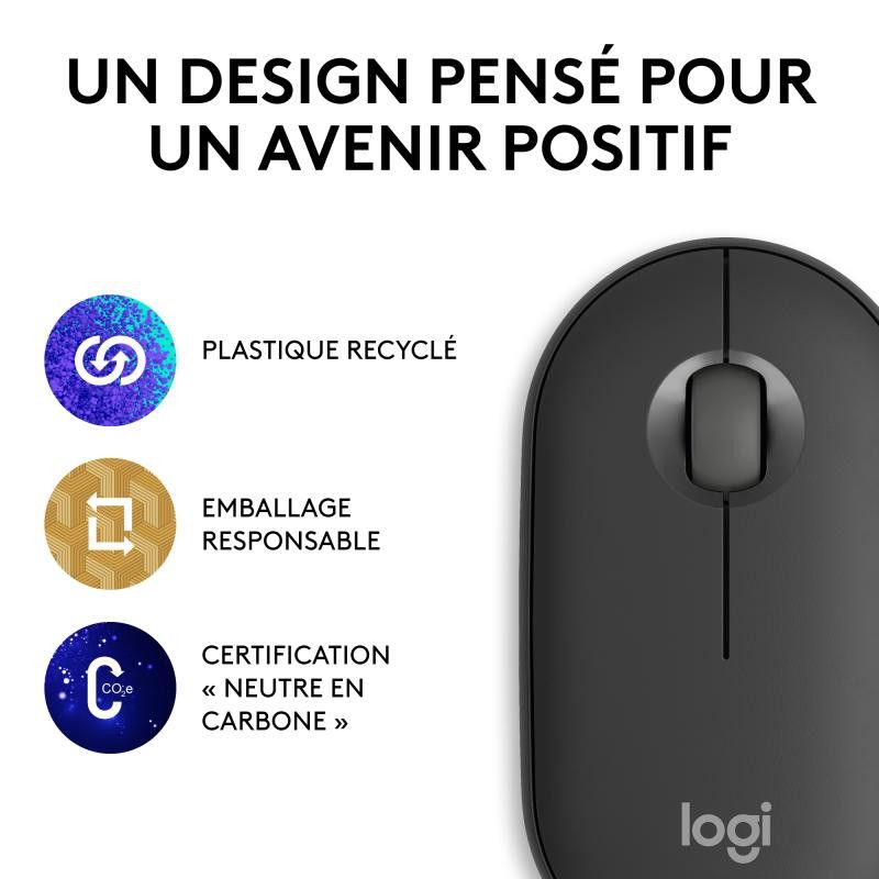 Logitech Pebble 2 M350s souris Voyage Ambidextre RF sans fil + Bluetooth Optique 4000 DPI · Souris PC · Informat Systems S... (image 17)