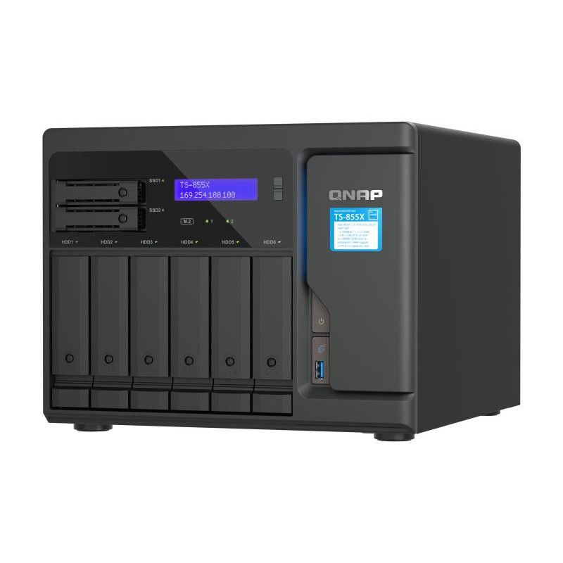 QNAP TS-855X SAN Tower Intel Atom® C5125 8 Go DDR4 0 To QNAP QTS Noir · Serveurs NAS · Informat Systems Strasbourg (image 4)