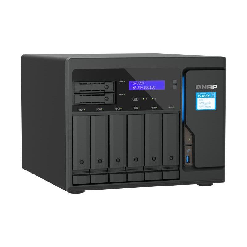 QNAP TS-855X SAN Tower Intel Atom® C5125 8 Go DDR4 0 To QNAP QTS Noir · Serveurs NAS · Informat Systems Strasbourg (image 5)
