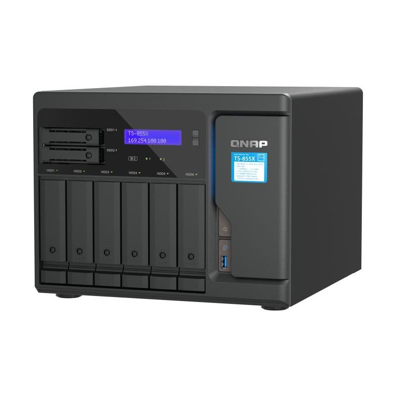 QNAP TS-855X SAN Tower Intel Atom® C5125 8 Go DDR4 0 To QNAP QTS Noir · Serveurs NAS · Informat Systems Strasbourg (image 6)