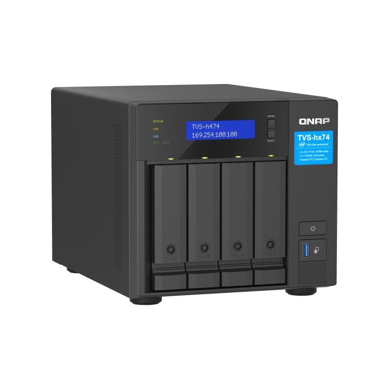 QNAP TVS-H474 NAS Tower Intel® Pentium® G7400 8 Go DDR4 0 To QuTS hero Noir · Serveurs NAS · Informat Systems Strasbourg (image 3)