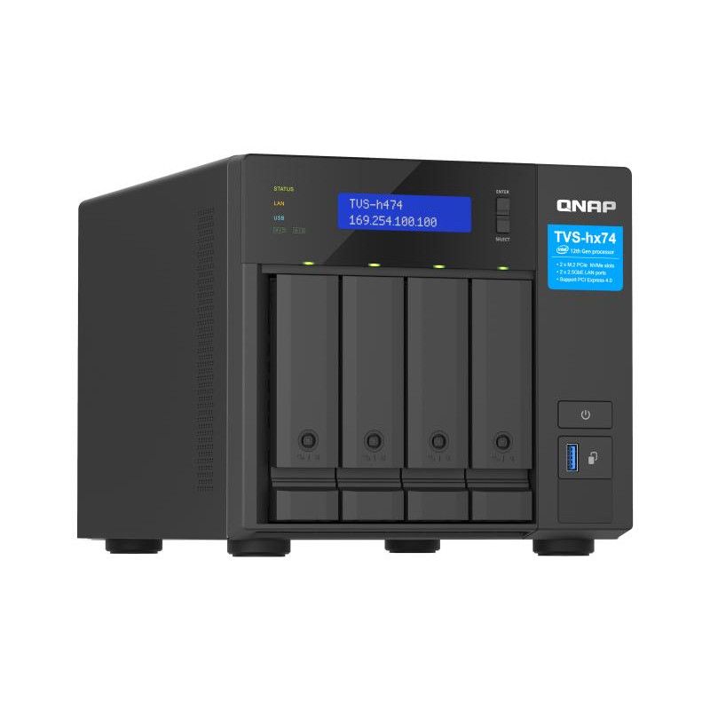 QNAP TVS-H474 NAS Tower Intel® Pentium® G7400 8 Go DDR4 0 To QuTS hero Noir · Serveurs NAS · Informat Systems Strasbourg (image 4)