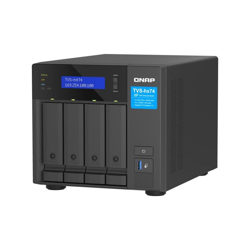 QNAP TVS-H474 NAS Tower Intel® Pentium® G7400 8 Go DDR4 0 To QuTS hero Noir · Serveurs NAS · Informat Systems Strasbourg (image 5)