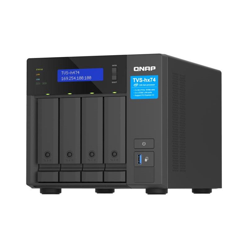 QNAP TVS-H474 NAS Tower Intel® Pentium® G7400 8 Go DDR4 0 To QuTS hero Noir · Serveurs NAS · Informat Systems Strasbourg (image 6)