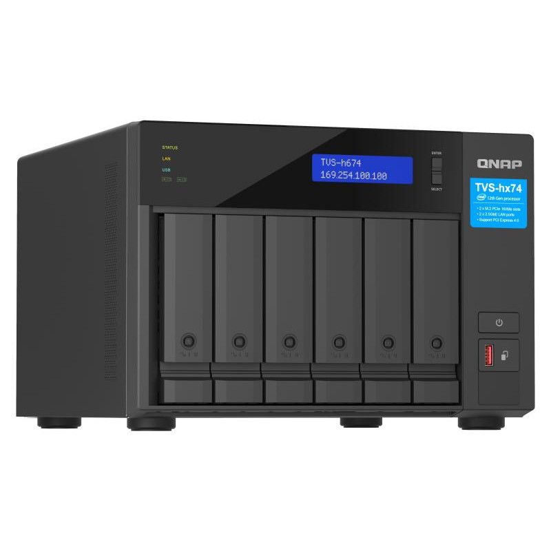 QNAP TVS-H674T-I5-32G serveur de stockage NAS Tower Intel® Core i5 i5-12400 32 Go DDR4 HDD QNAP QTS Noir · Serveurs NAS · ... (image 4)