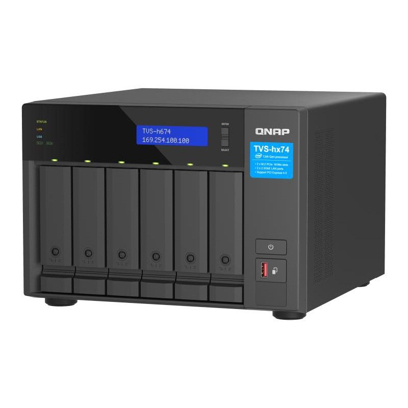 QNAP TVS-H674T-I5-32G serveur de stockage NAS Tower Intel® Core i5 i5-12400 32 Go DDR4 HDD QNAP QTS Noir · Serveurs NAS · ... (image 5)