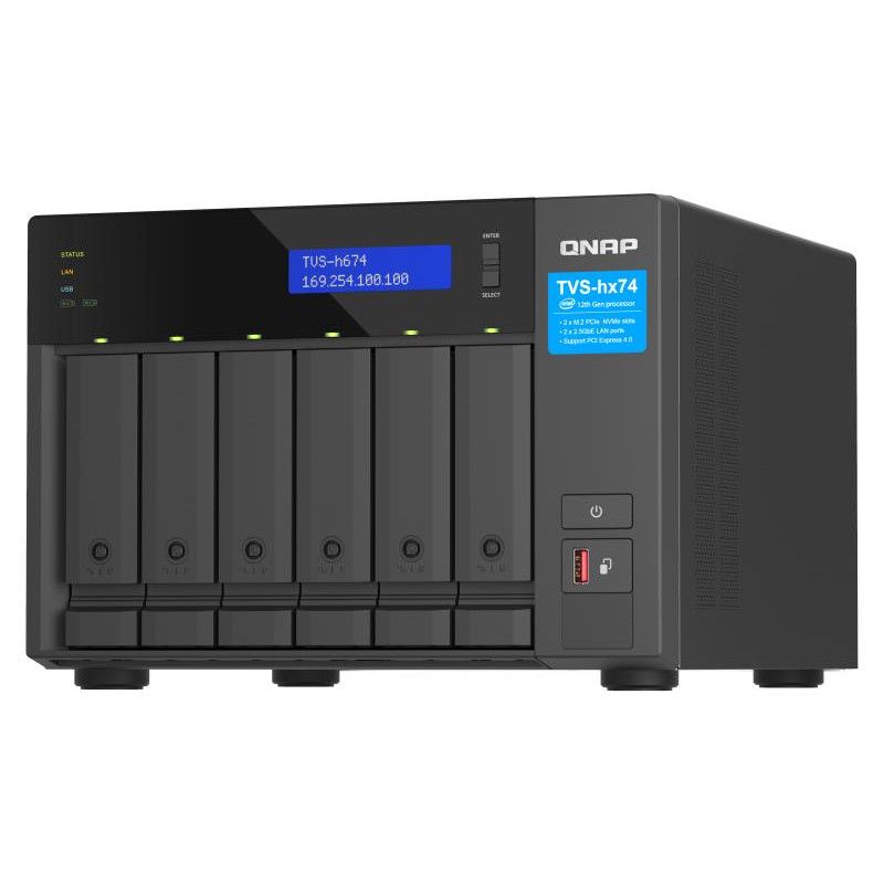QNAP TVS-H674T-I5-32G serveur de stockage NAS Tower Intel® Core i5 i5-12400 32 Go DDR4 HDD QNAP QTS Noir · Serveurs NAS · ... (image 6)