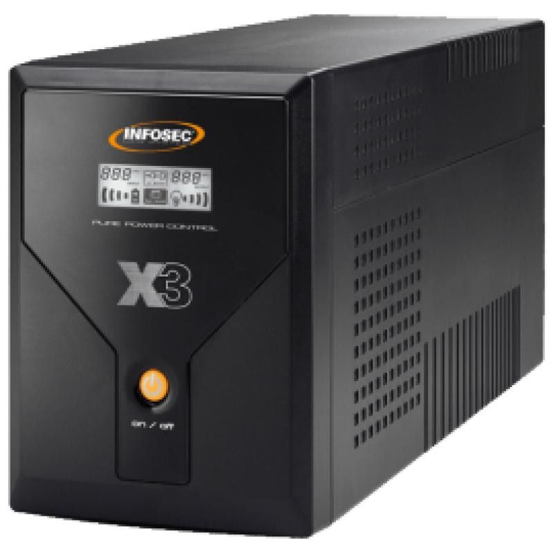 Infosec X3 EX LCD USB 1600 alimentation d'énergie non interruptible Interactivité de ligne 1,6 kVA 4 sortie(s) CA · Sécuri... (image 2)
