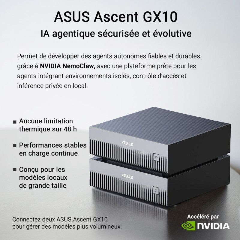 ASUS Ascent GX10 GX10-GG0003BN GB10 128 Go LPDDR5x-SDRAM 1 To SSD Mini PC Gris · Barebone NUC · Informat Systems Strasbourg (image 7)