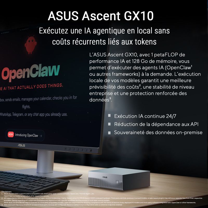 ASUS Ascent GX10 GX10-GG0003BN GB10 128 Go LPDDR5x-SDRAM 1 To SSD Mini PC Gris · Barebone NUC · Informat Systems Strasbourg (image 8)