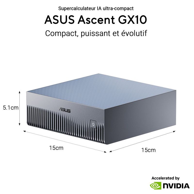 ASUS Ascent GX10 GX10-GG0003BN GB10 128 Go LPDDR5x-SDRAM 1 To SSD Mini PC Gris · Barebone NUC · Informat Systems Strasbourg (image 9)