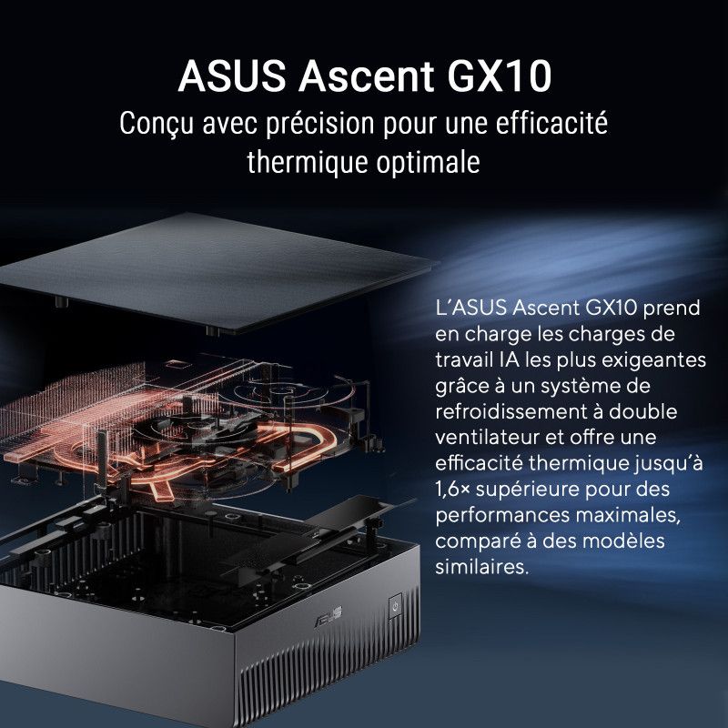 ASUS Ascent GX10 GX10-GG0003BN GB10 128 Go LPDDR5x-SDRAM 1 To SSD Mini PC Gris · Barebone NUC · Informat Systems Strasbourg (image 10)