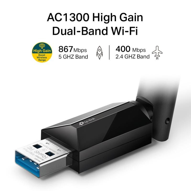TP-Link Archer T3U Plus - Adaptateur WiFi bi-bande AC1300 USB Gain Elevé · Adaptateurs Réseaux · Informat Systems Strasbourg