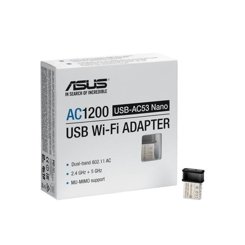 ASUS USB-AC53 Nano - Adaptateur USB Wi-Fi double bande AC1200 · Adaptateurs Réseaux · Informat Systems Strasbourg