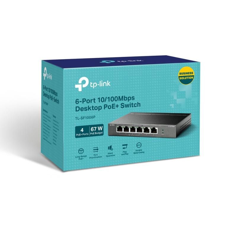 TP-LINK TL-SF1006P - Switch de bureau 6 ports 10/100 Mbps avec 4 ports PoE+ · Switches · Informat Systems Strasbourg (image 3)