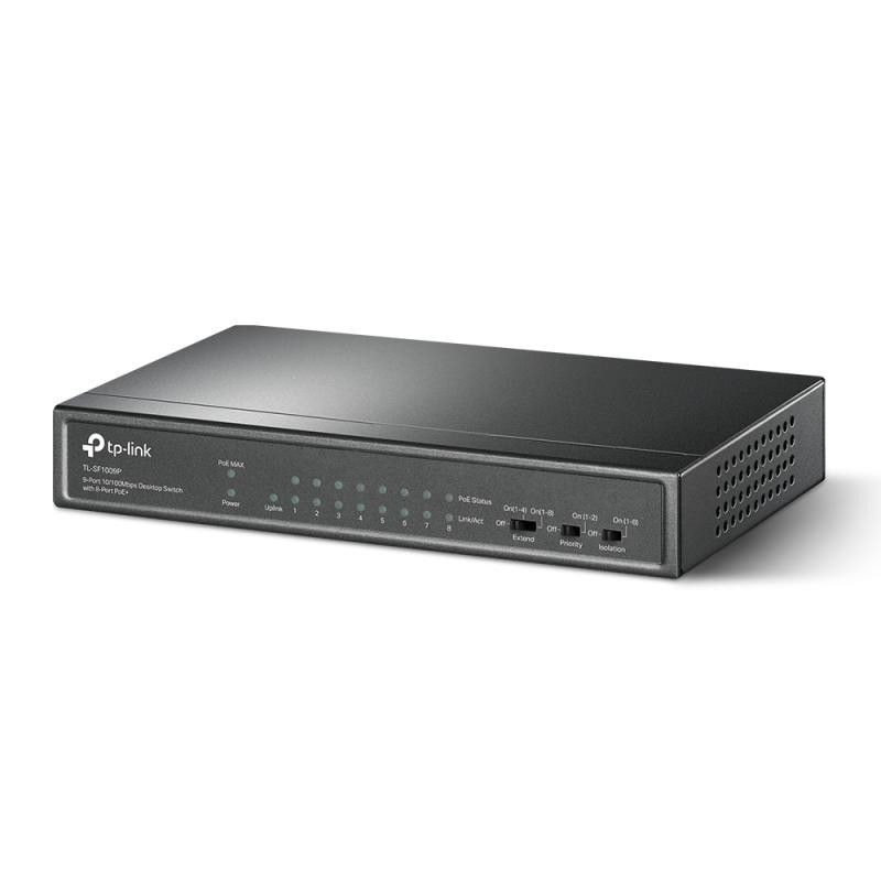 TP-LINK TL-SF1009P - Switch de bureau 9 ports 10/100 Mbps avec 8 ports PoE+ · Switches · Informat Systems Strasbourg