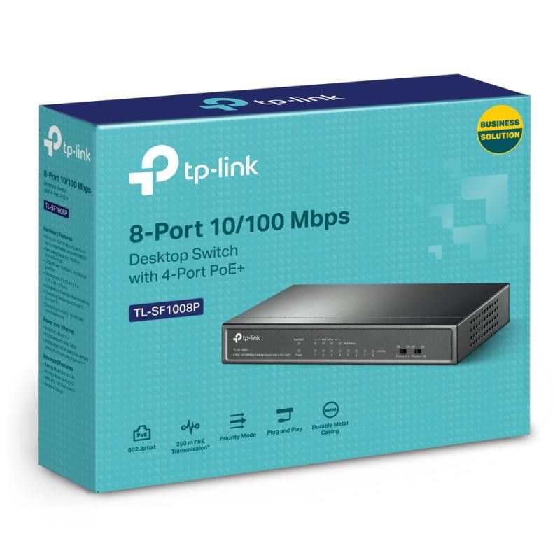 TP-LINK TL-SF1008P - Switch de bureau 8 ports 10/100 Mbps - 4 ports PoE · Switches · Informat Systems Strasbourg (image 4)